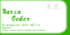 maria ocker business card